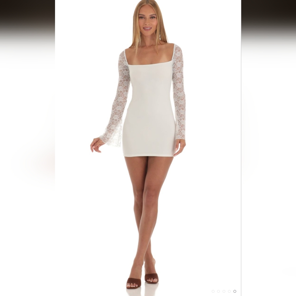 Lucy in the Sky Lace Long Sleeve Dress- XL - Picture 6 of 6